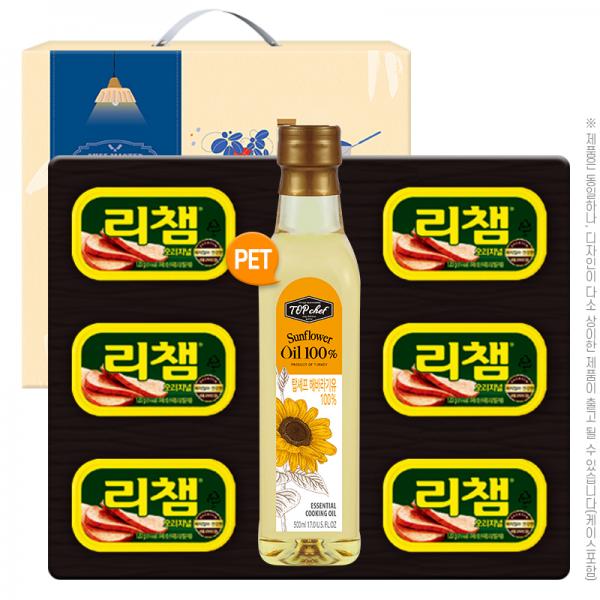 탑셰프페트해바라기유 동원리챔6P(7종) 햄식용유 선물세트 이미지