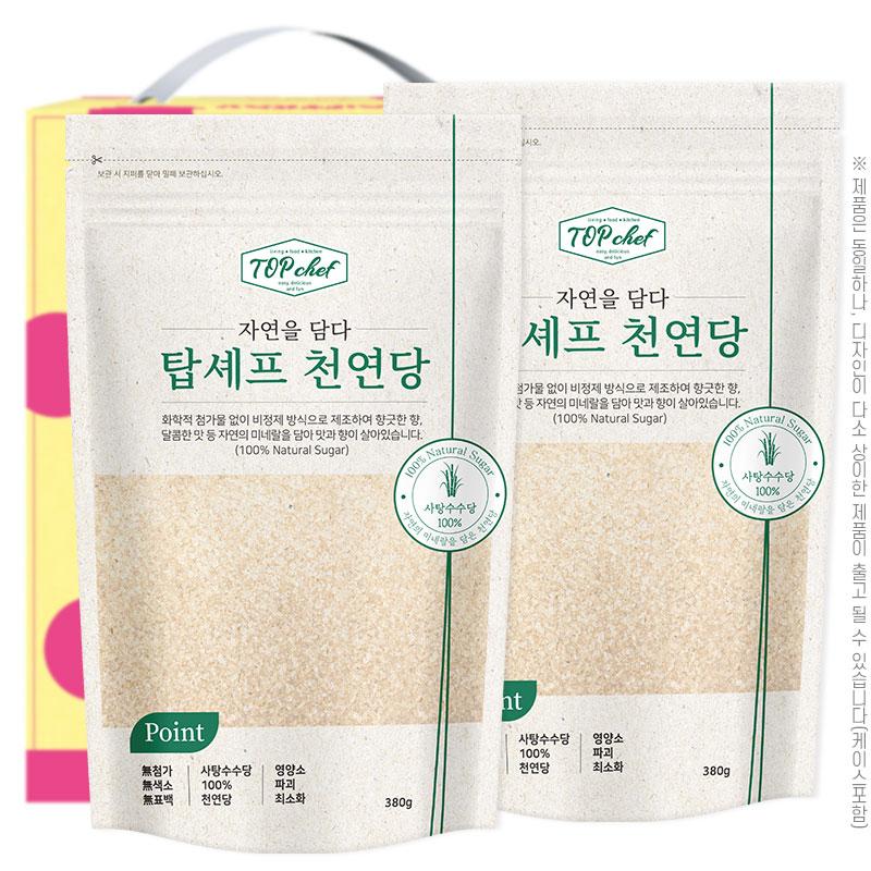 [탑셰프] 설탕대체 천연당380g 2P(손잡이종이케이스), W001776