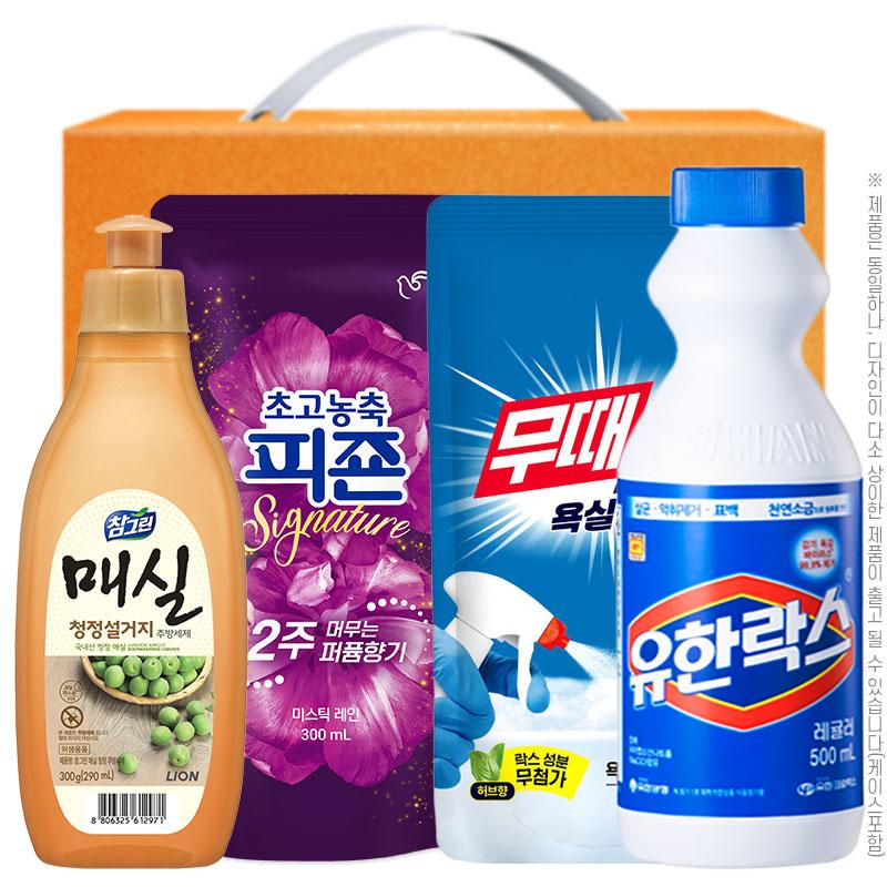참그린매실300용기 피죤 무때제로300리필 유한락스500용기(4종) W002917