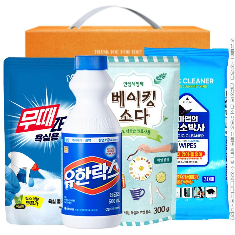 무때제로300리필 유한락스500용기 탑셰프베이킹소다300리필 청소박사중형30매(4종) W002913