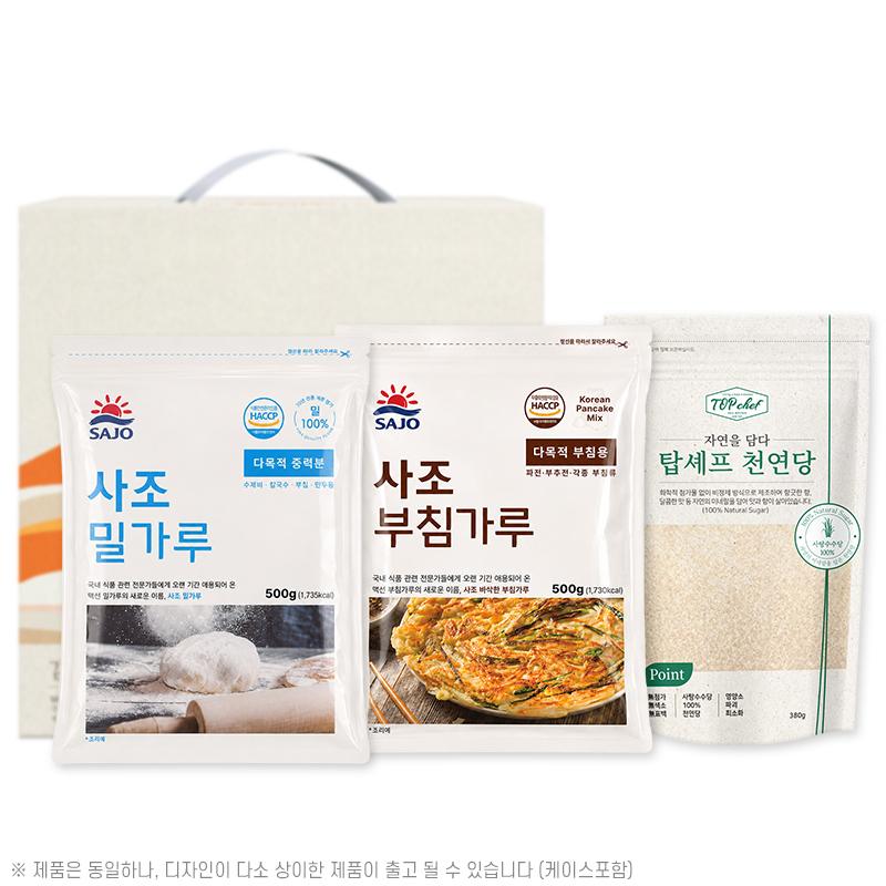 사조밀가루500g 부침가루500g 탑셰프천연당380리필(3종) W002938