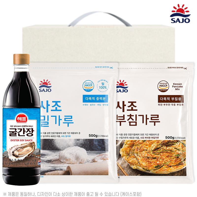 해표굴간장500ml 사조밀가루500g 부침가루500g(3종) W002931